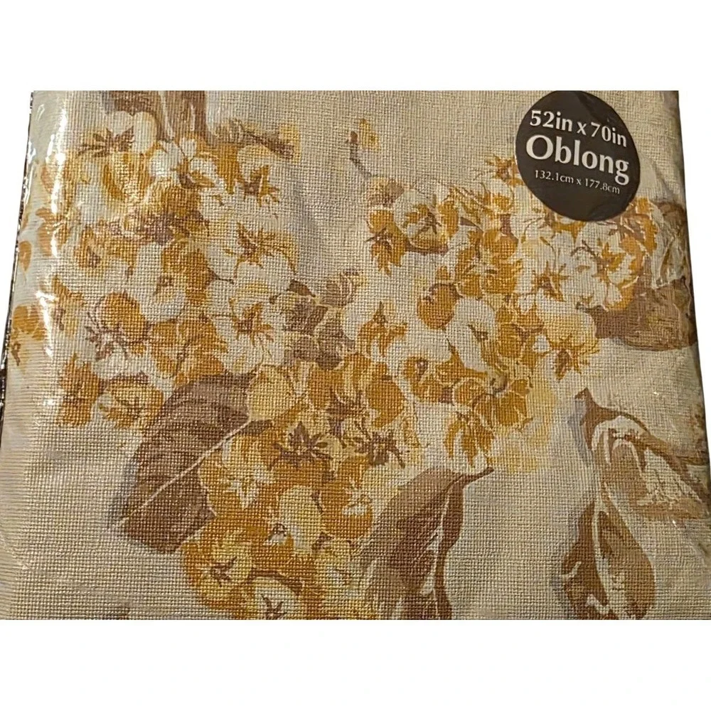 Vintage Tablecloth Farberware Oblong Flannel‎ 52